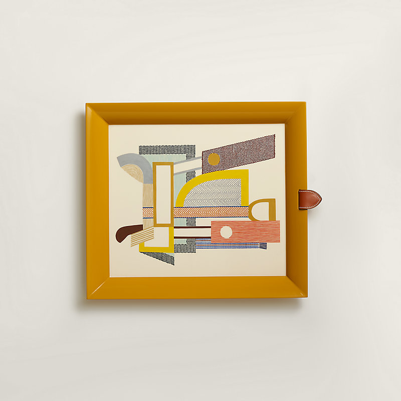 Atrium Selle de Voyage tray, small model - Orange | Hermès
